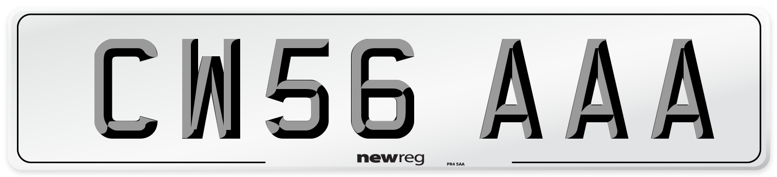 CW56 AAA Number Plate from New Reg